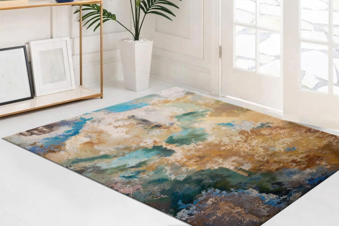 Earth Tone Rug, Modern Abstract Rugs, Brown Tones Rug, Modern Rugs ...