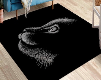 Kat tekentapijten, abstract kattenkleed, kattenliefhebber cadeau tapijt, dierenkleed, badkamertapijt, zacht tapijt, cadeau voor hem, kantoorkleed, gangkleed,