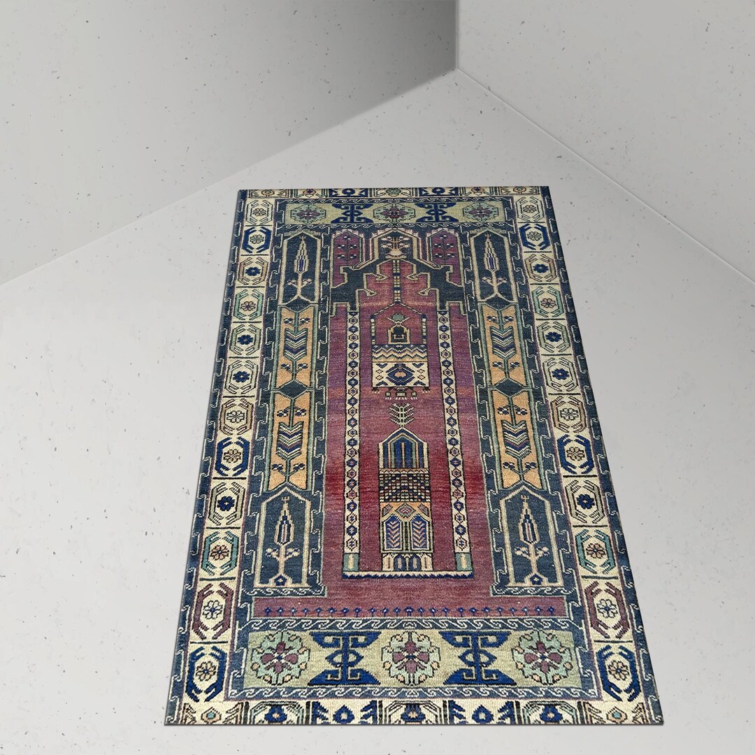 Musim Rugs Vintage Pattern Rug, Muslim Rugs, Geometric Pattern Rug Design Prayer ...
