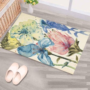 Fleurs Rug, Salvador Dali Rugs, Dali Flowers Rugs, Famous Rugs, Living Room Rug, Outdoor Rug, Entry Rug, Wedding Rug, Colorful Rug,