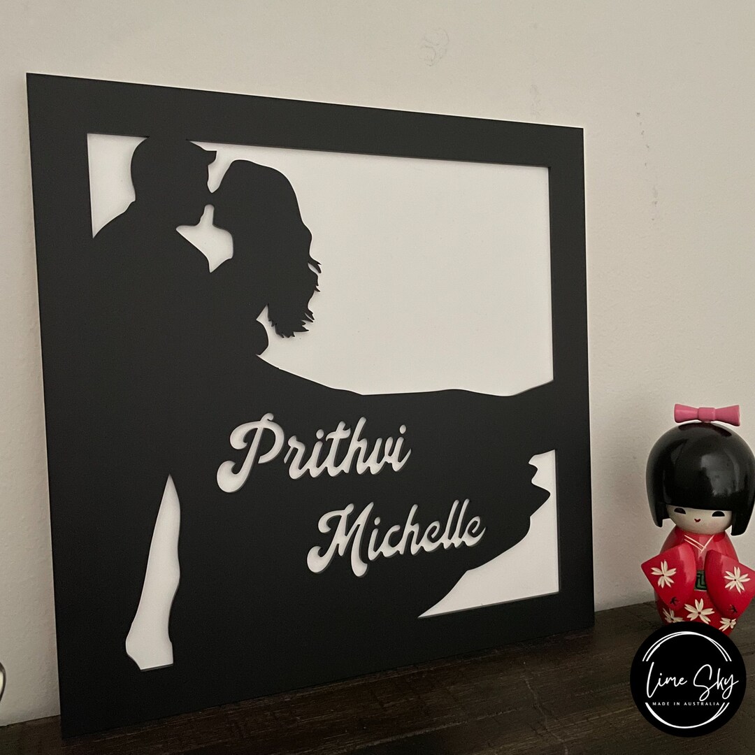 Personalized Couple Wall Decor Sign | Customizable Gift | Custom Couple ...