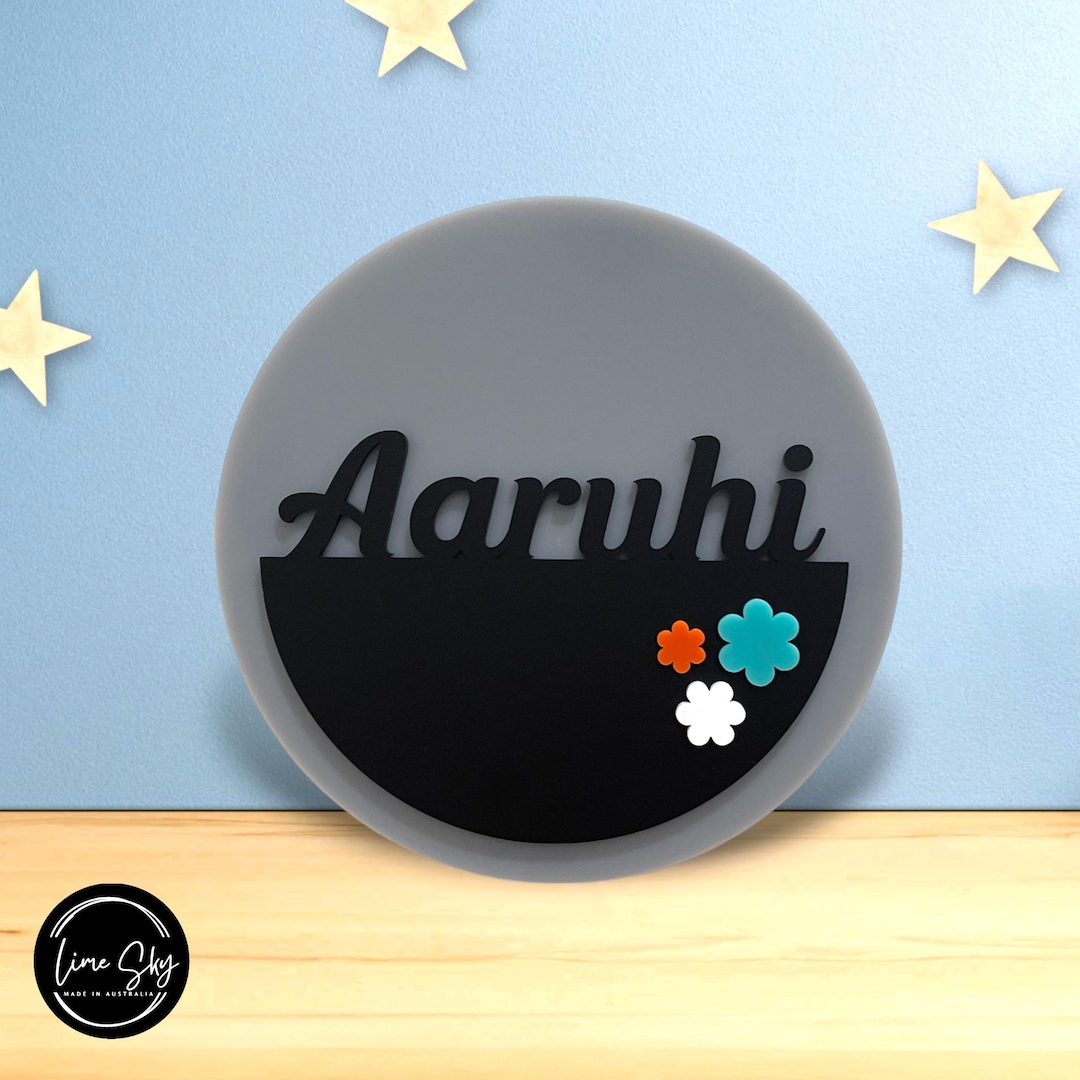 Acrylic Personalised Name Plaque | Kids Room Wall Decor | Nursery Sign ...