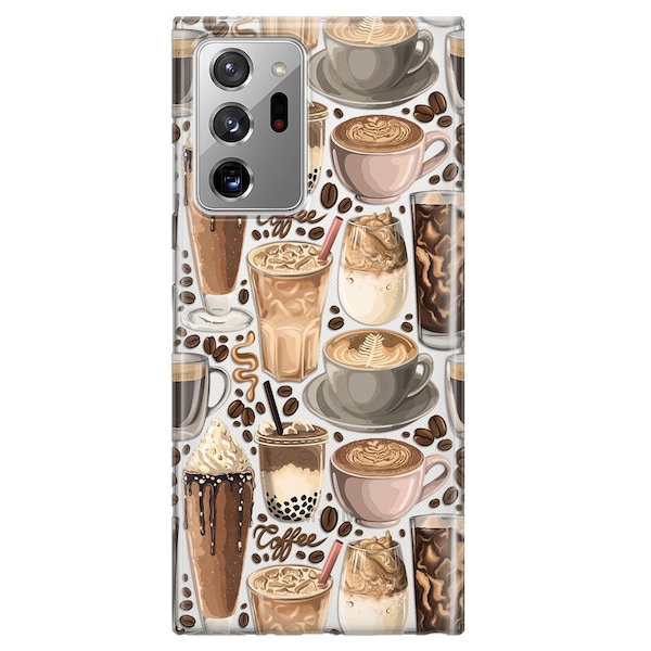 Coffee Phone Case for Samsung Galaxy S22 Plus S23 Ultra S21 FE 5G S20 S10 Note 20 Cover A71 5G A54 A52 A32 A21s A14 A13 A12 A01 Bubble Tea