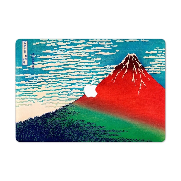 Katsushika Hokusai Art MacBook Air 13" Case Red Fuji Mac Book Pro 16 15 14 inch M3 M2 M1 2023 2022 2020 2017 A2981 A2141 Japanese Hard Cover