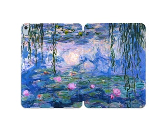 Monet Water Lilies iPad Air 5 3rd 2 Case Painting iPad Pro 12.9 inch 10th Gen 10.5 Mini 6 4 TPU Cover 11 10.2" 2022 9 8 7 2016 Pencil Holder