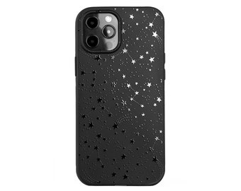 Constellation Phone Case iPhone 14 Pro 14 Plus iPhone 13 Mini Cover iPhone 12 Pro Max Aesthetic iPhone SE 11 Pro Max Cute XR Xs 8 7 6s Black