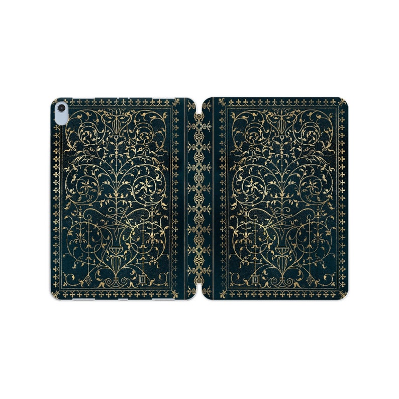 Old Book Cover iPad Case 10.2 inch 2022 Aesthetic iPad Air 5 3 2 Pro 12.9 2020 Mini 6 4 Folio Case 9th 8th Gen 10.9 10.5 9.7 2018 2015 Blue zdjęcie 4