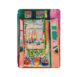 Henri Matisse Tasche für iPad Pro 12.9 Zoll 11 3rd 2nd Painting iPad Air 5 10.9 Zoll 10.10.2 9 8 7 Gen Fold Cover Mini 6 5 4 9.7 Offene Fensterkunst