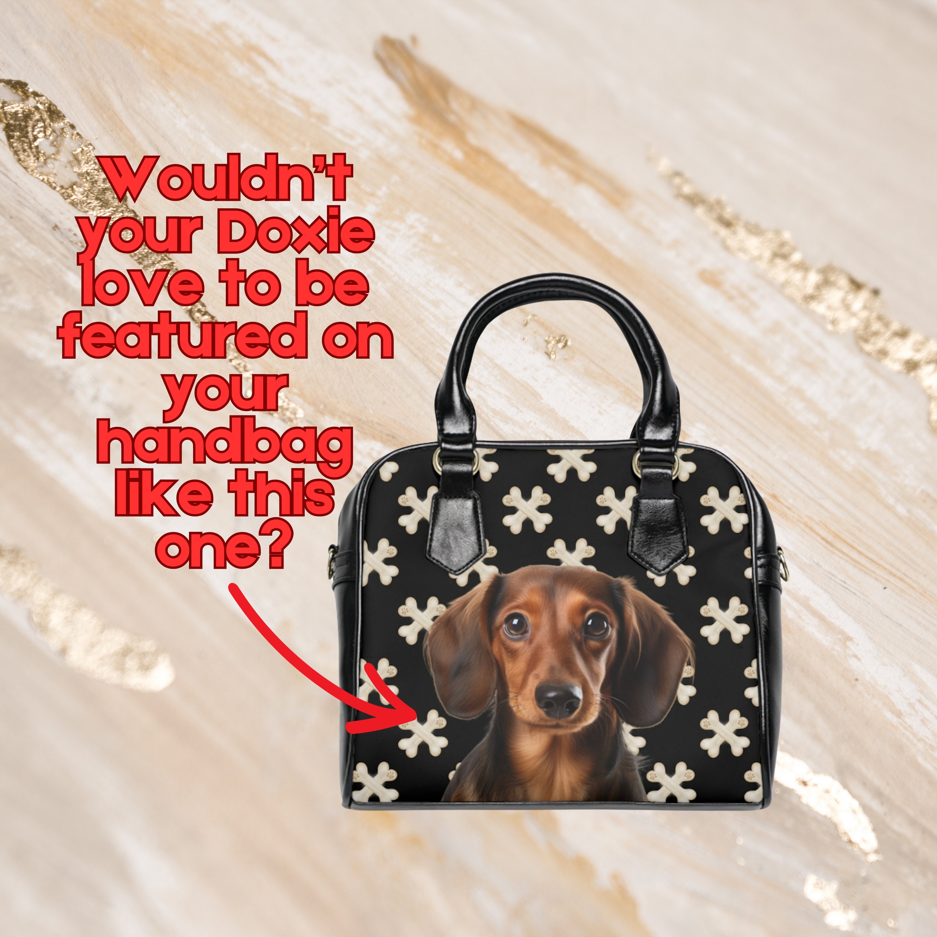 Lucky Papier Sac à main pour Chien, Small (40*30*20 cm), Noir - Pet and Co
