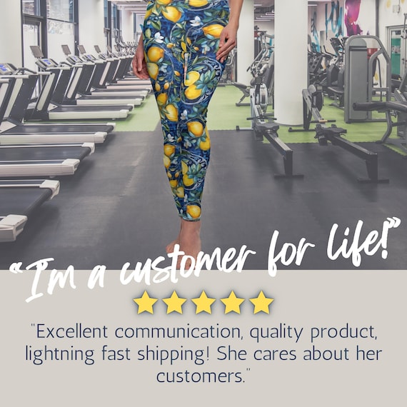 Buy Lemon Yoga Pants for Italy Traveler Stretch Pant With Blue Tile and Lemon Stretchy Leggings for Amalfi Lover Workout Pant With Lemon Pattern Online in India Etsy