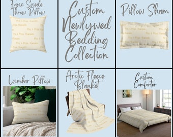 Custom Mr. & Mrs. Comforter Set for Newlywed Personalized Bedding for Engagement Gift for Bridal Shower Gift for Wedding or Anniversary Gift