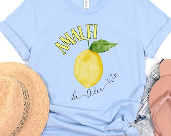 Amalfi Coast T-Shirt: Lemon Theme, Italian Riviera Trip