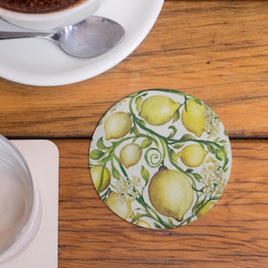 Lemon Ceramic Coaster for Italy Lover Amalfi Travel Memento for Honeymoon Souvenir Italian Travel Gift for New Homeowner Europe Home Accents