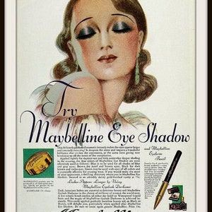 Maybelline Eye Shadow 1930 beauty advertisement - Photoplay Feb 1930