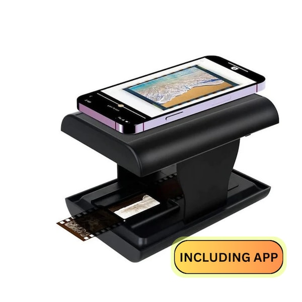 Portable Film Scanner - High-Resolution Negative Digitizer - Mobile Negative to Digital Converter - Handheld Photo Scanner