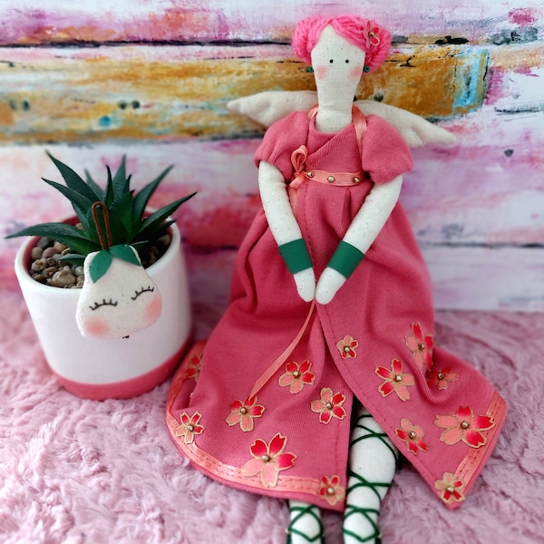 Tilda Doll, poupée fée chubby tout en tissus