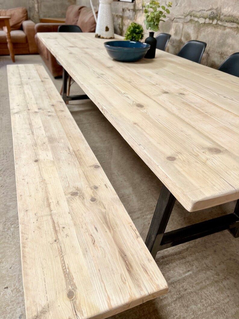 Reclaimed Rustic Farmhouse Table zdjęcie 3