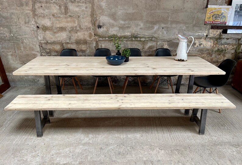 Reclaimed Rustic Farmhouse Table zdjęcie 4