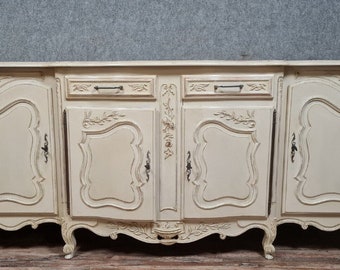 Buffet en enfilade Louis XV provençal en bois laqué vers 1900