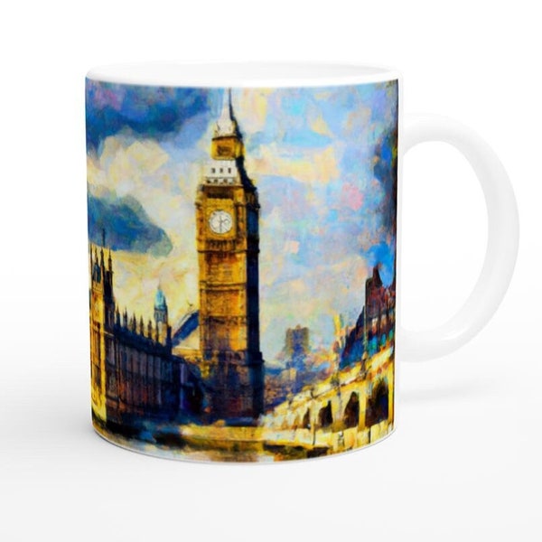 Big Ben - Tasse blanche en céramique de 11 oz