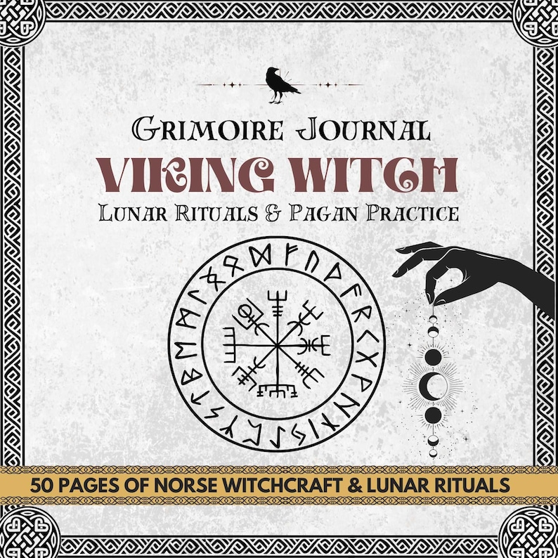 Viking Witchcraft Grimoire Journal, Norse Lunar Rituals & Runes for ...
