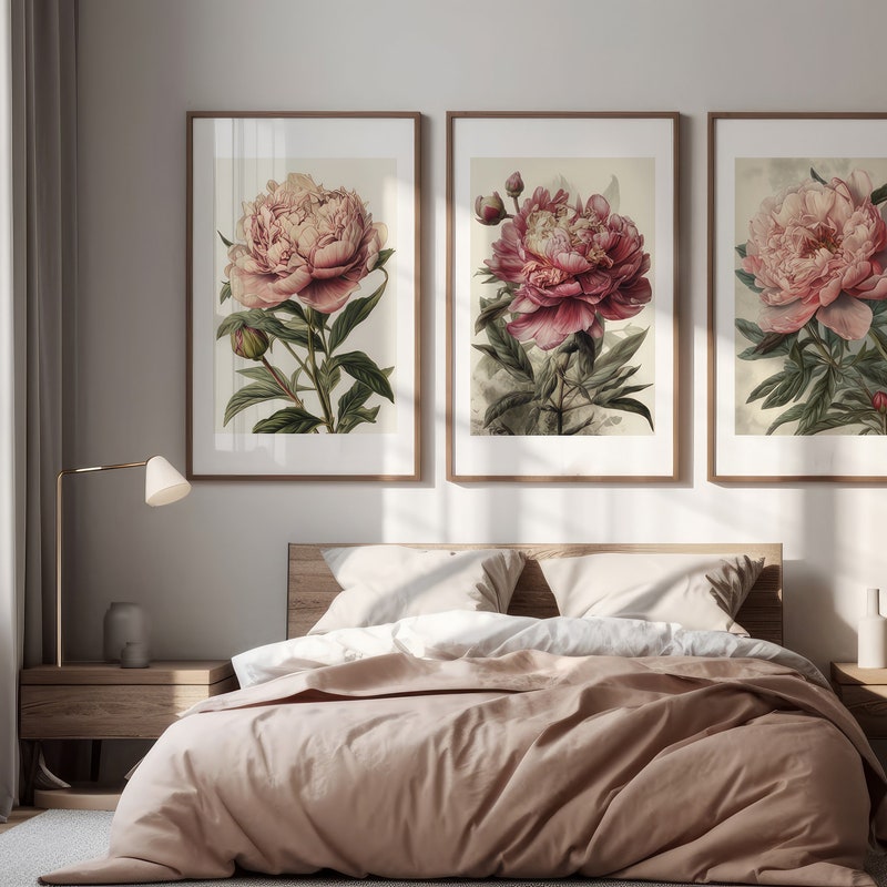 Peony Wall Art - Etsy