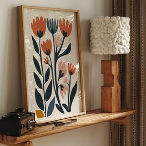 Curated visual reference: Picture Idea: Mid Century Modern Scandinavian Art Matisse Inspired Printable Floral