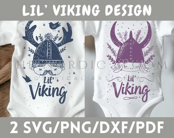 Lil' Viking SVG, Boy and Girl Clipart (Digital Download)