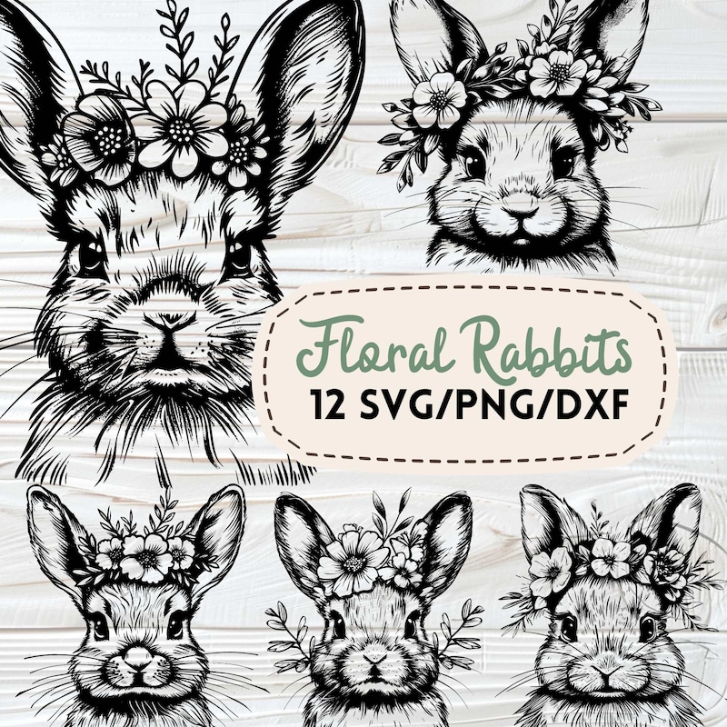 Rabbit Svg - Etsy