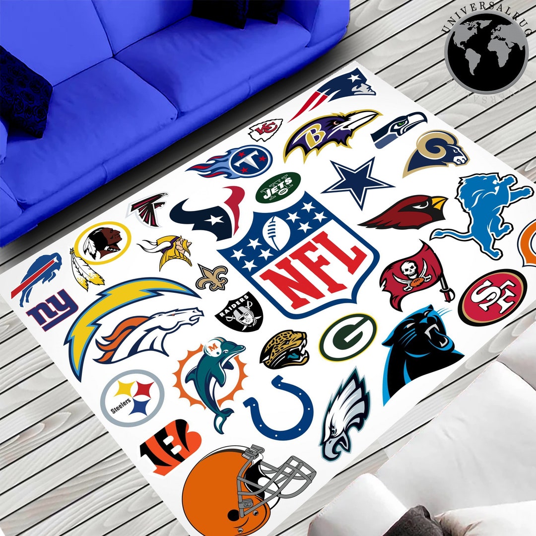 NFL Logo Rug,nfl Rugs,sports Rug, American Football Rug, American