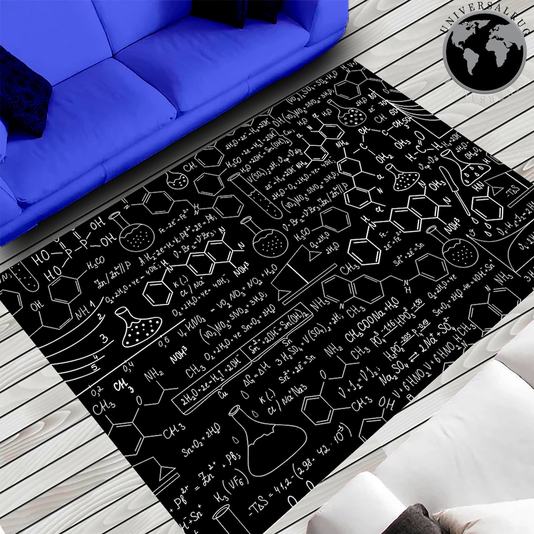 Chemical Rug,chemistry Lesson Rug,chemical Formulas Rug,formulas Rug,student Rug,school Rug