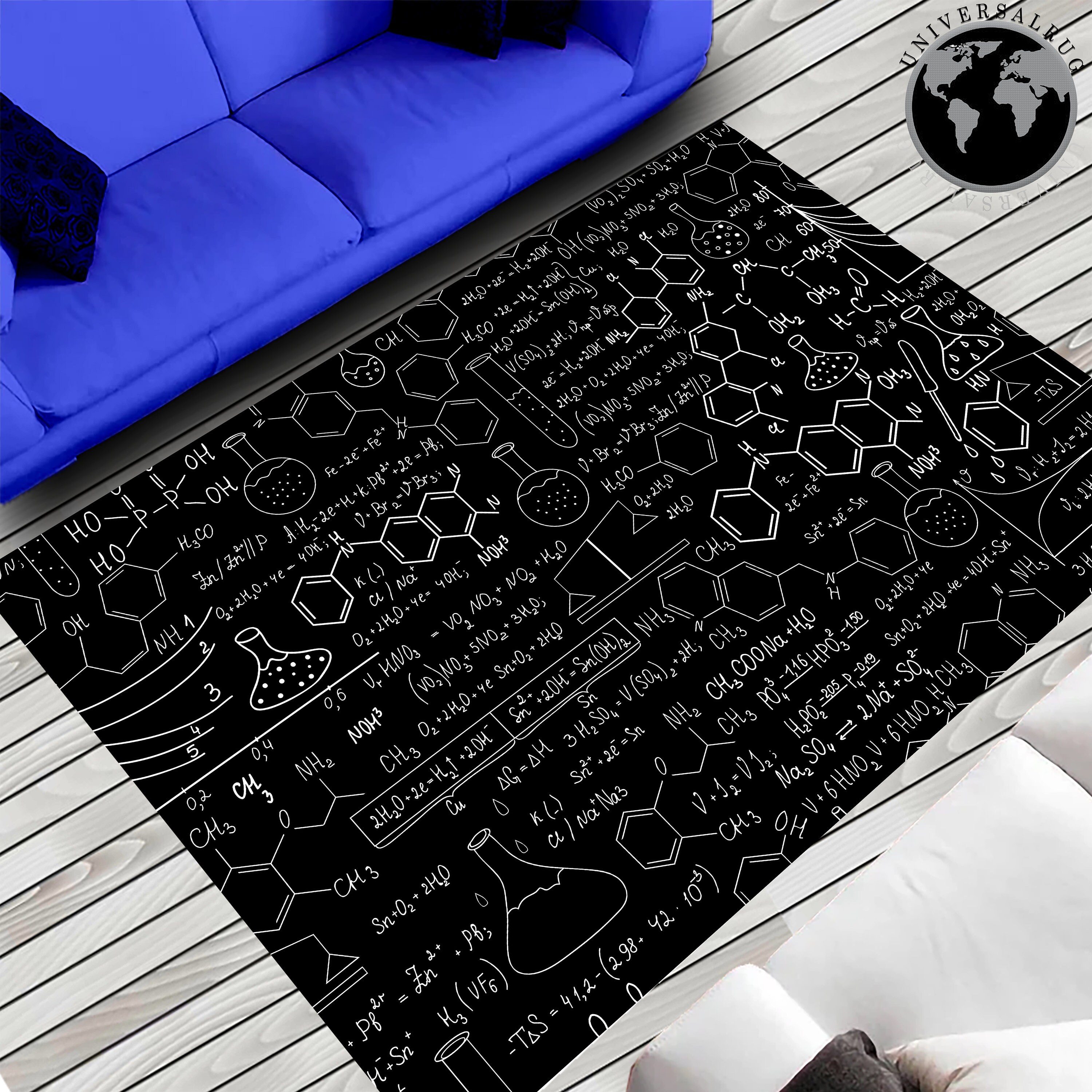 Chemical Rug,chemistry Lesson Rug,chemical Formulas Rug,formulas Rug ...