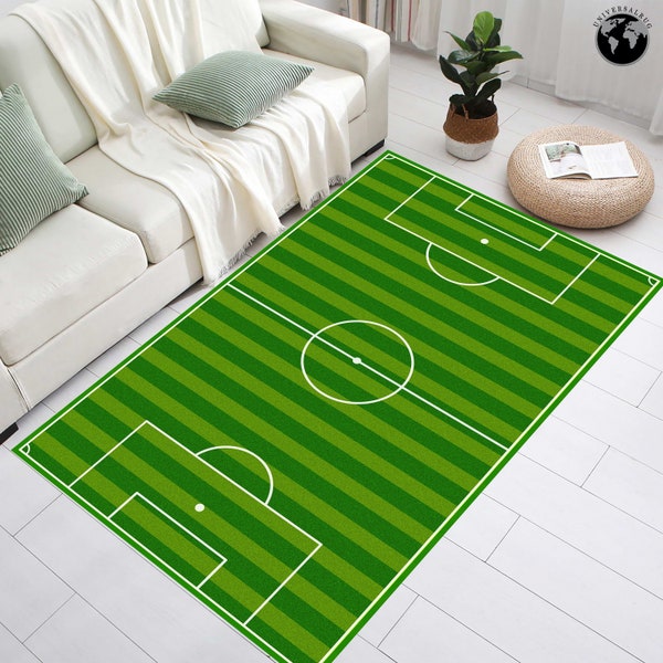 Football Field Rug, Field Rug, Football Match Rug, Football Shoes Rug, Sports Rug, Area Rug, Street Fashion, Playground Rug, UEFA Rug, Gift