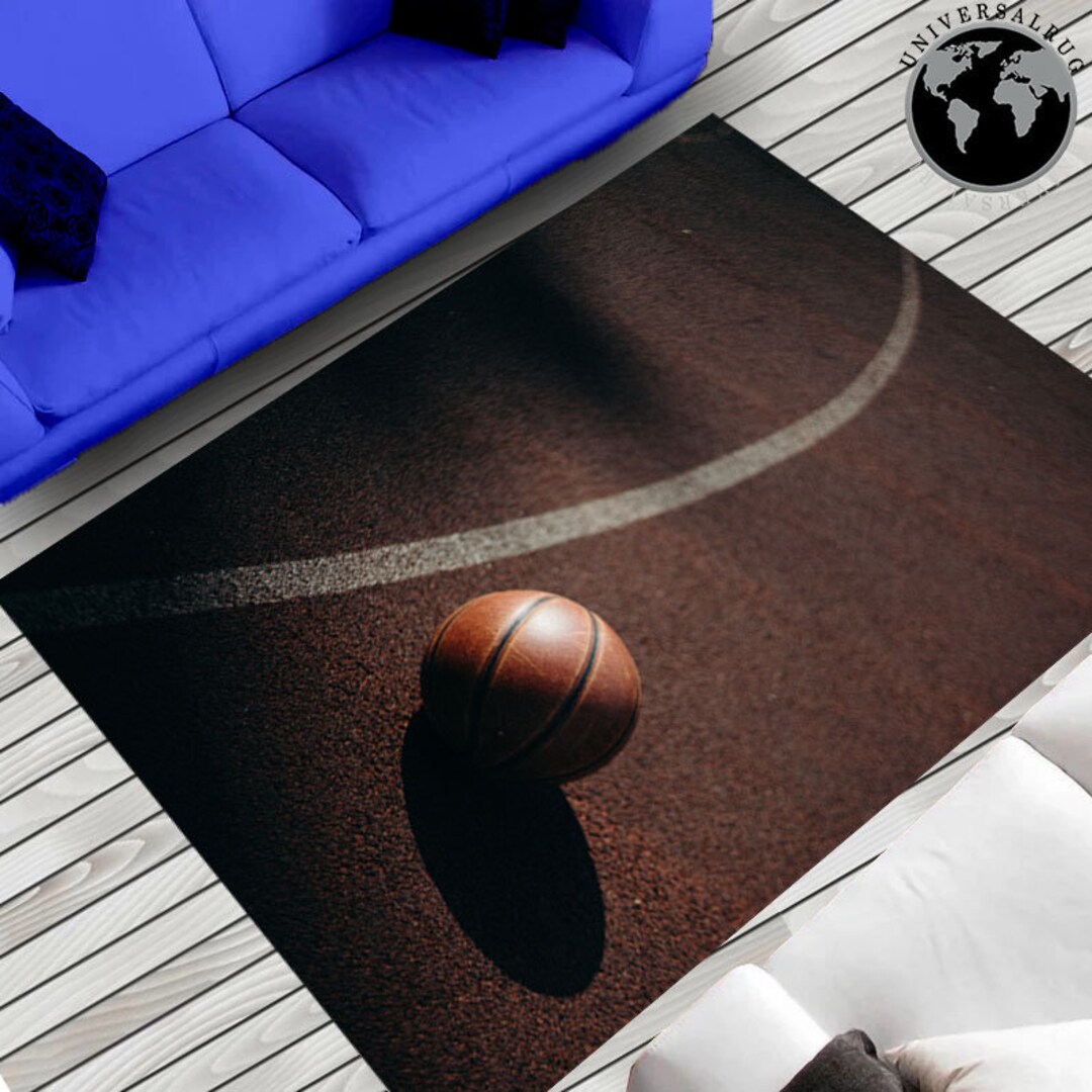 Basketball Court Rug, Basketball Fan Rug, Basketball Rug, Boys Room Rug
