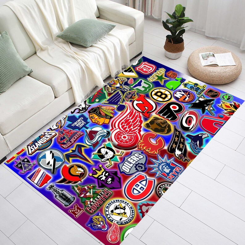 Sport Logo Rug,hockey Logo Rug, Hockey Academy Logo, Academy Hockey Rug