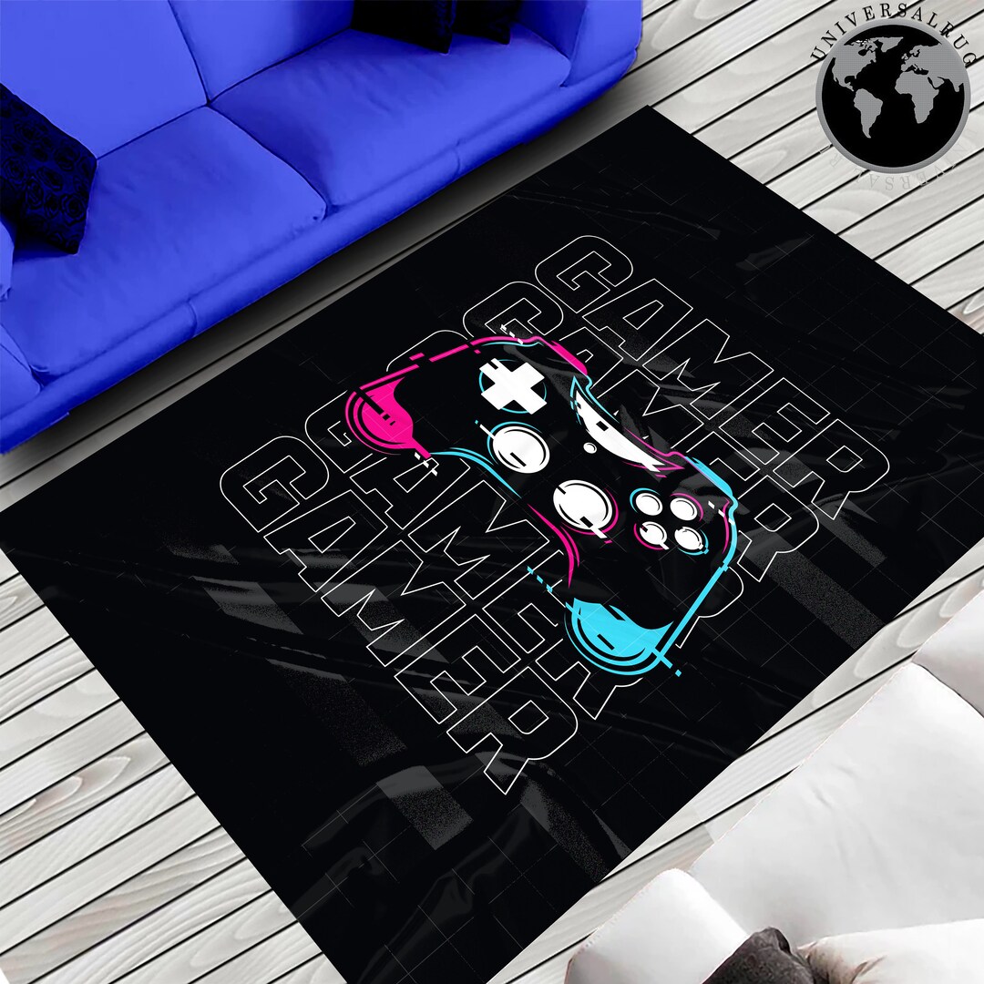 Joystick, Joystick Rug, Online Game Patterned Rug, Teen Room Rug ...
