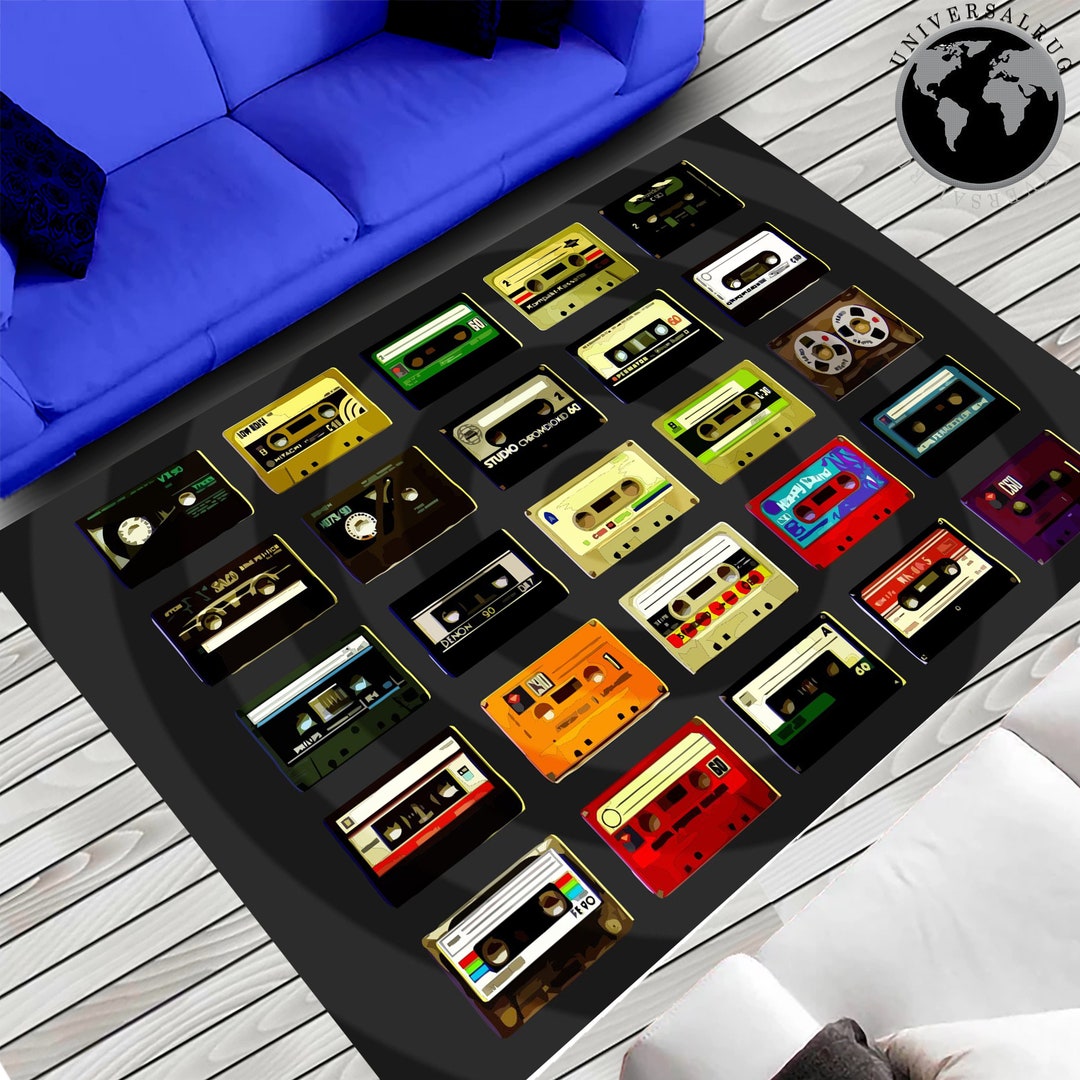 Casette Area Rug,classic Cassette Rug, 90s Rug, Tape Rug,retro Cassette ...
