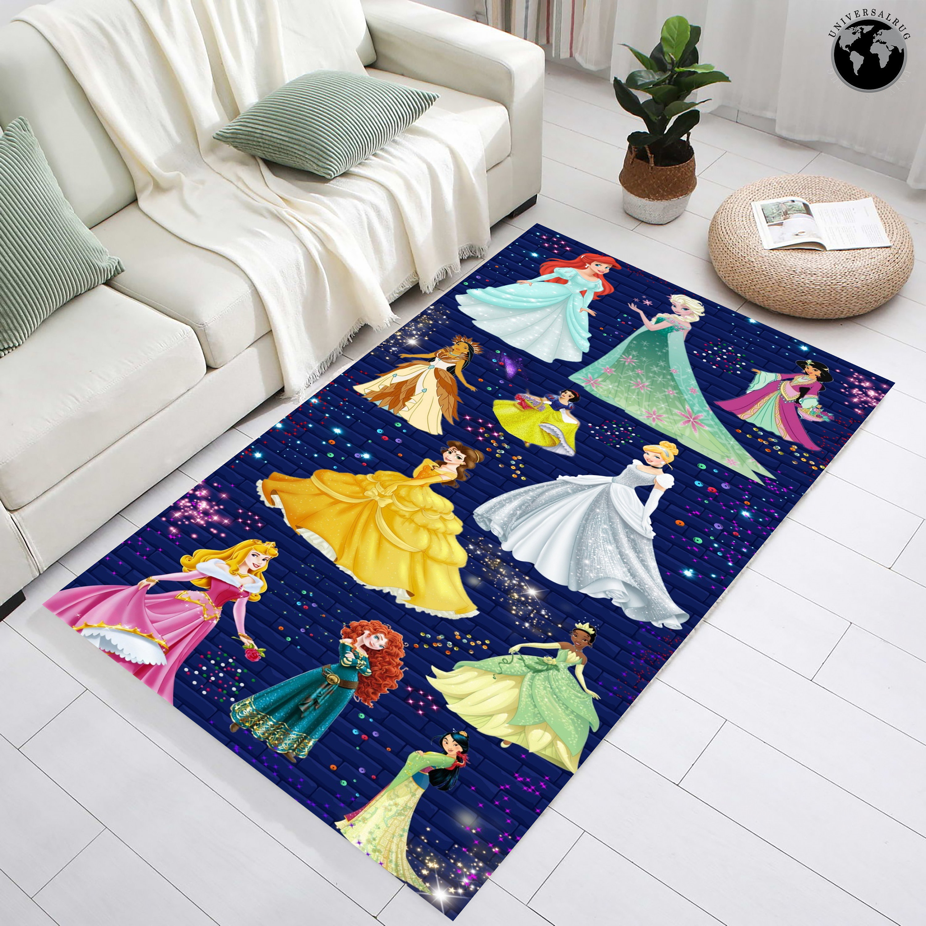 Discover Disney's Princess Rug, Princess Rug, Hallowen Rug, Girls Room Rug, Girls Room Decor, Girl Gift Rug, Rapunzel Rug, Fairytale Rug, Kids Gift