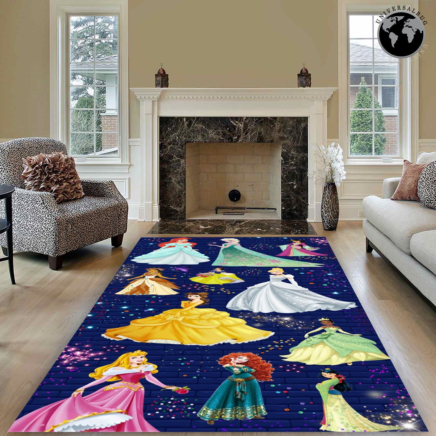 Discover Disney's Princess Rug, Princess Rug, Hallowen Rug, Girls Room Rug, Girls Room Decor, Girl Gift Rug, Rapunzel Rug, Fairytale Rug, Kids Gift