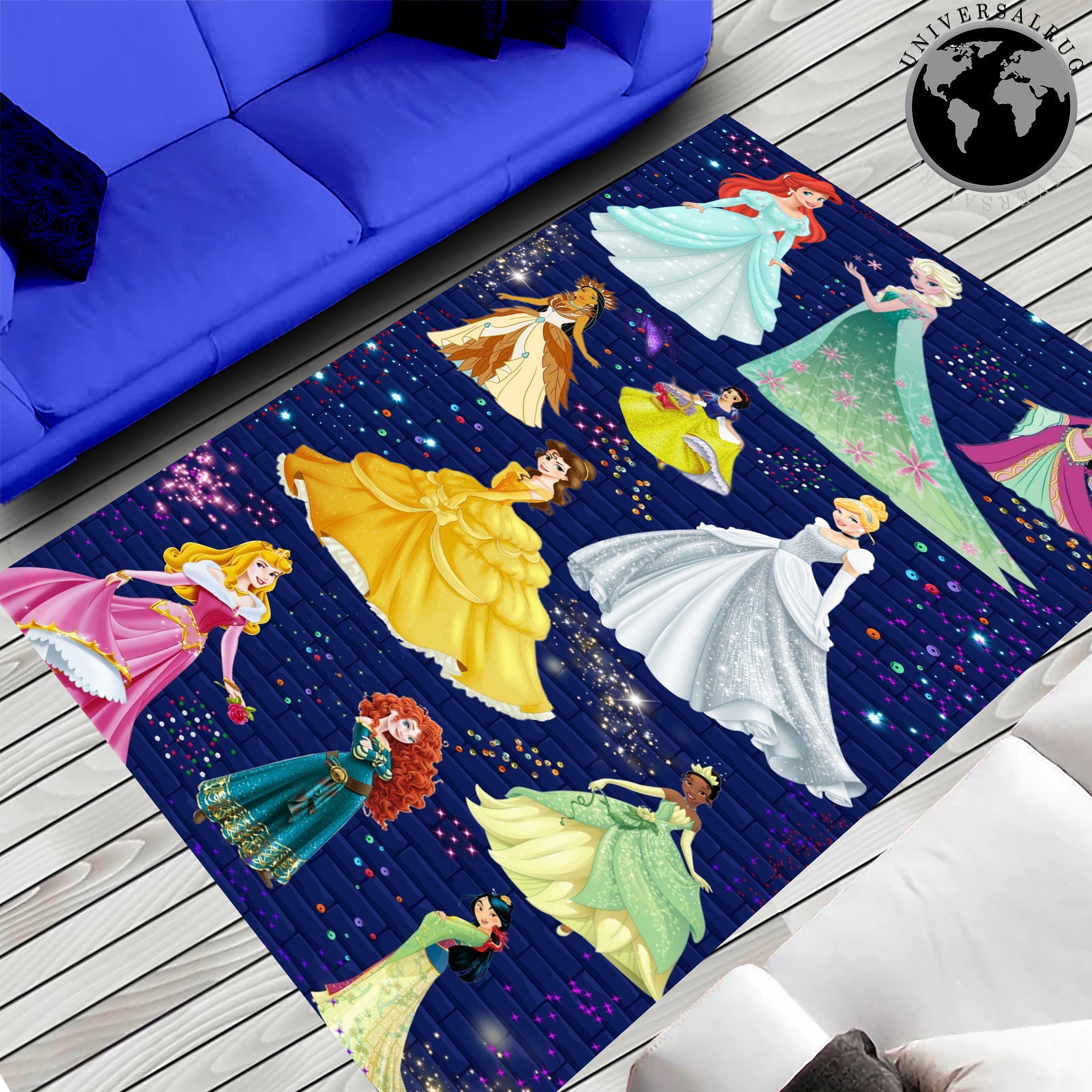 Discover Disney's Princess Rug, Princess Rug, Hallowen Rug, Girls Room Rug, Girls Room Decor, Girl Gift Rug, Rapunzel Rug, Fairytale Rug, Kids Gift