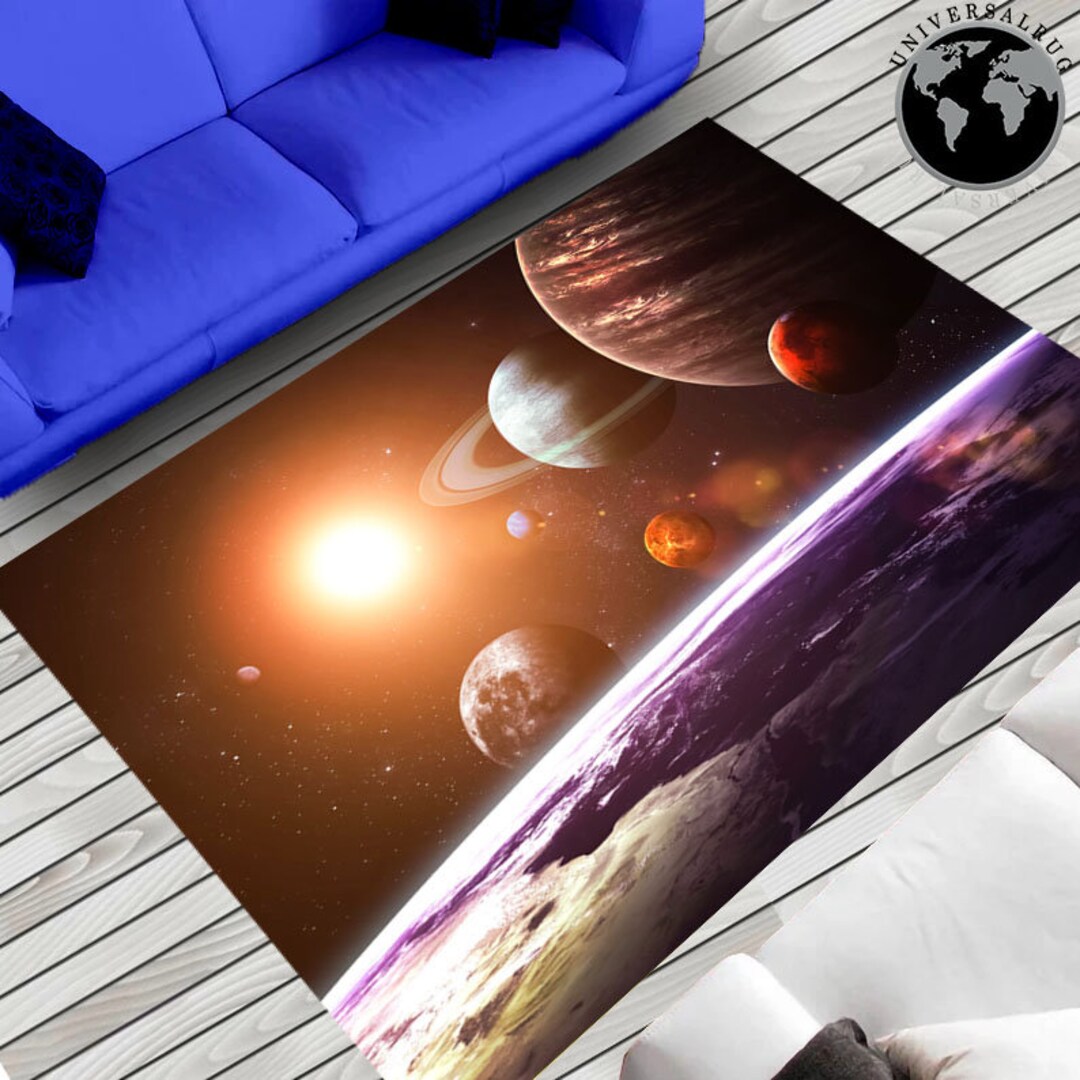 Astronomy Rug, Solar System Rug, Space Rug, Rug, Space Hole Rug