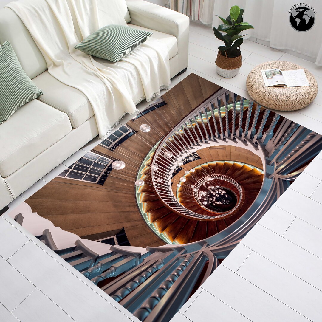 Spiral Stairs Rug, Stairs Rug, Stairway Rug,illusion Stairs Rug,optical