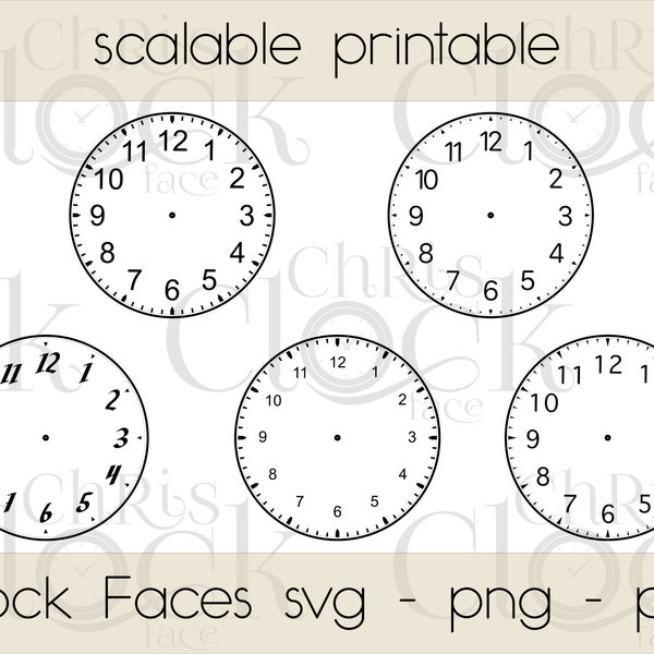 Clock face SVG PNG PDF