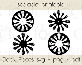 Clock Face SVG PNG PDF - Etsy
