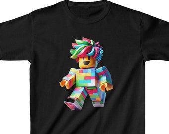 Kids Heavy Cotton™ Tee, Roblox Birthday Shirt, Gaming Shirt for boys, Best Gift,  Kids Birthday, Gift for Kids, Gamer Shirt, Roblox tee