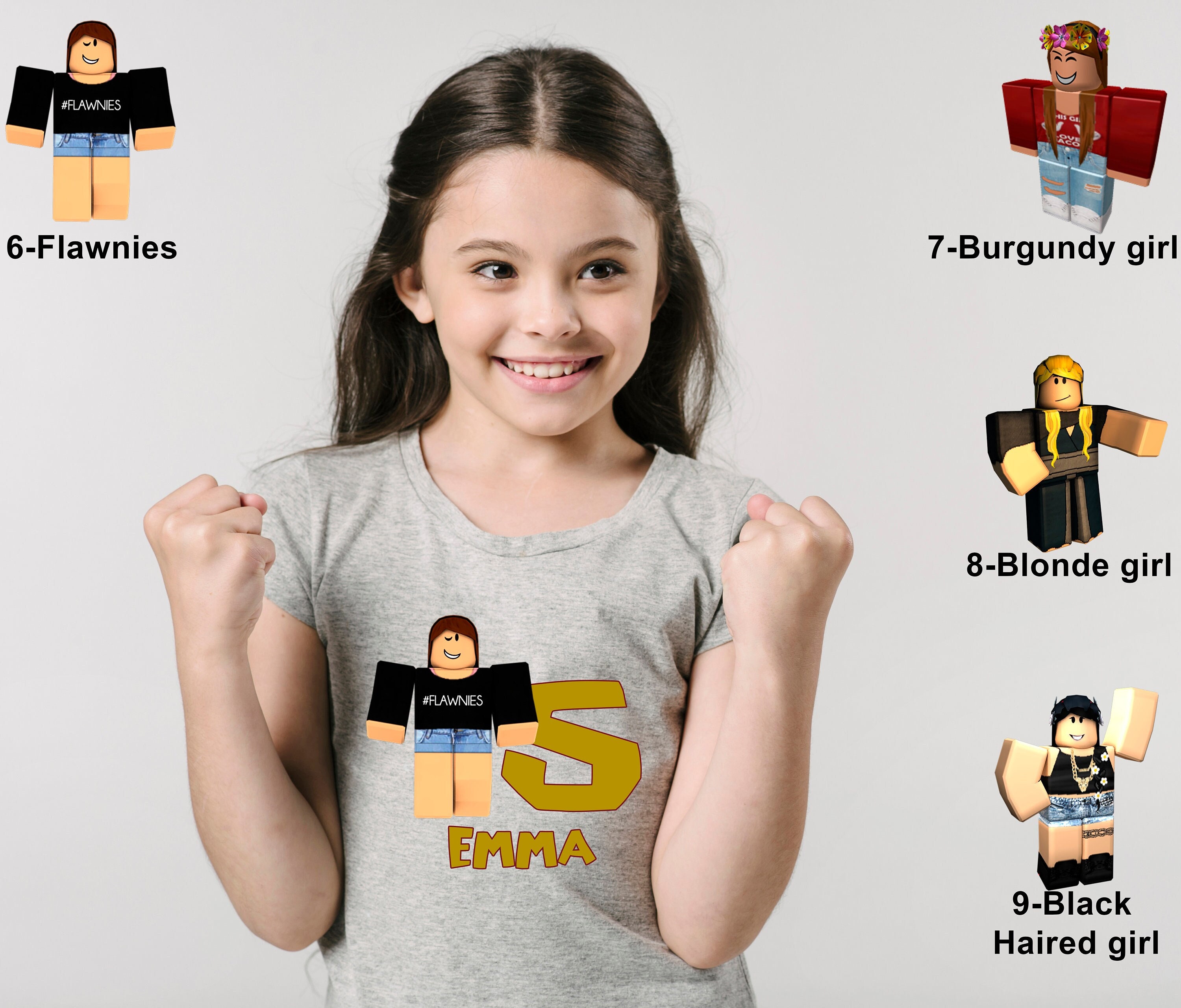 Roblox Characters Kids T-Shirt Girls Boys Gamer Gaming Tee Top Children