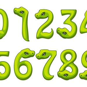 Conjunto de números de cobra. Símbolo do ano 2025 para o calendário chinês