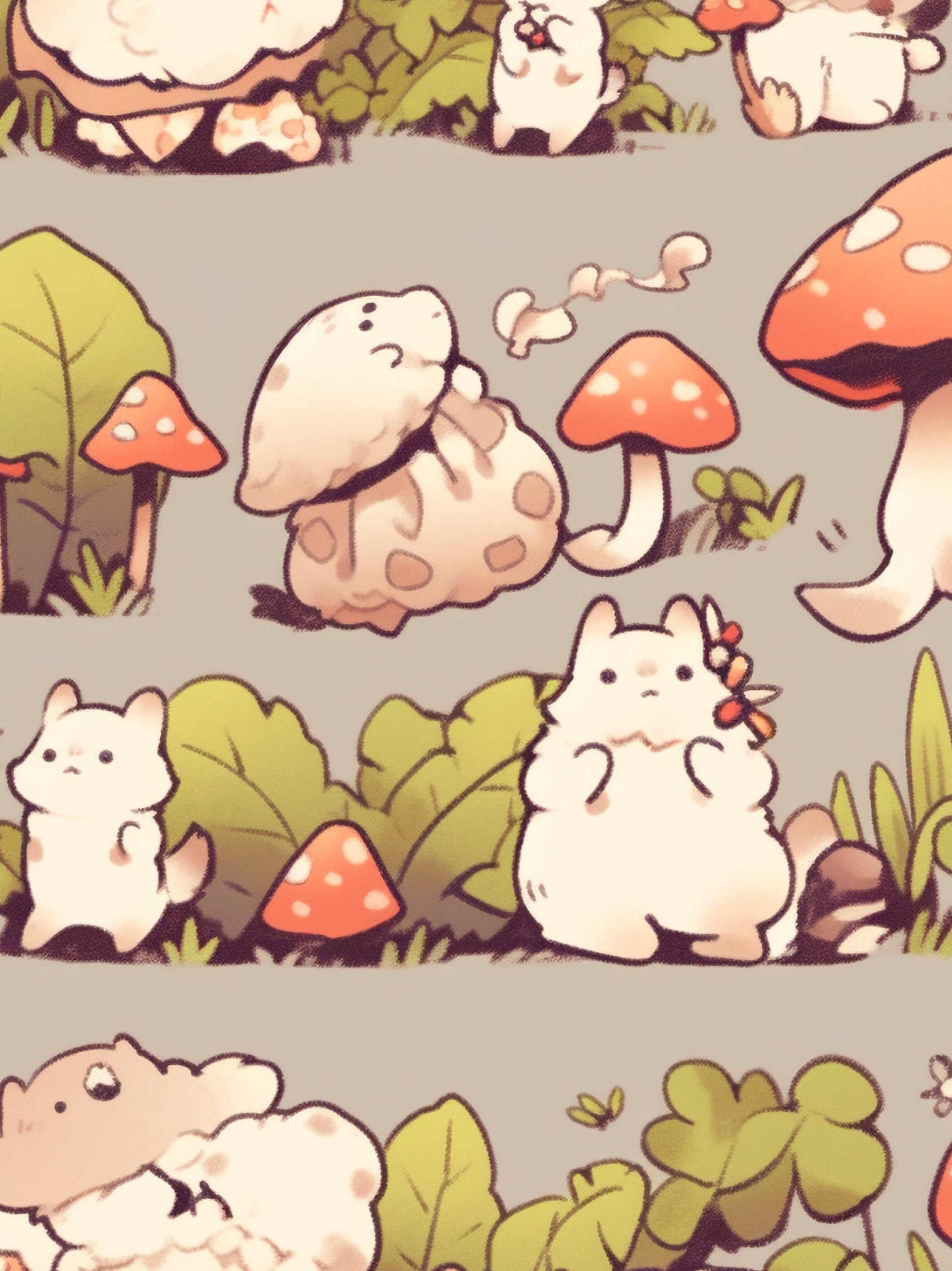 Foraging Themed Seamless Patterns, 12x12 300dpi PNG, Fabric Printing ...