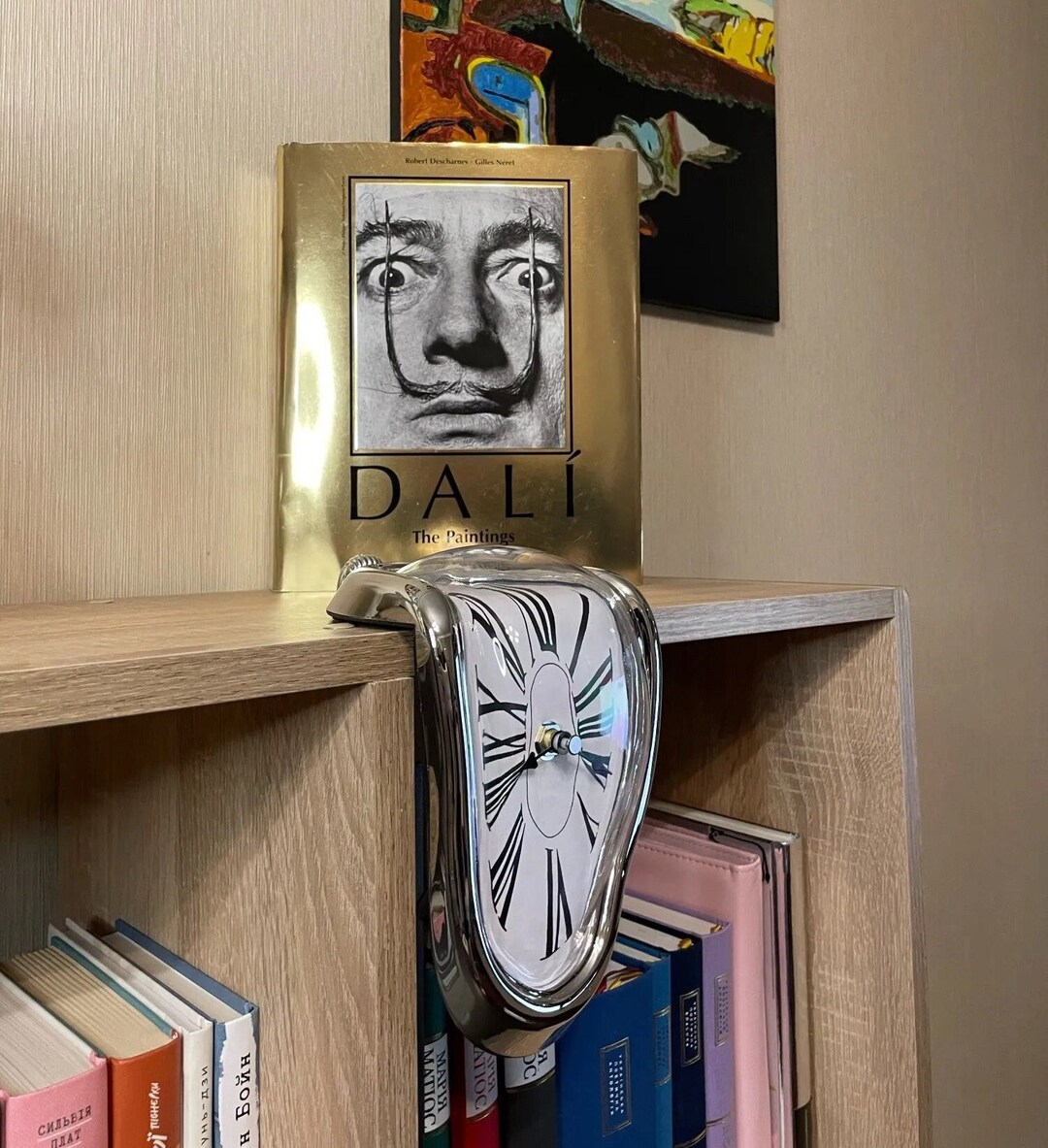 Melting Clock Retro Wall Clock Roman Clock Salvador Dali Etsy