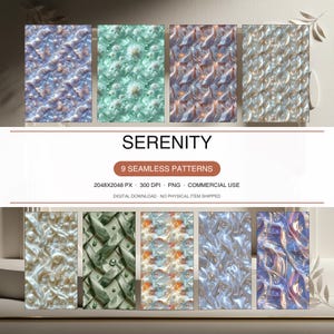 Seamless Pearly Tile Pattern PNG Set Digital Download Sublimation Crafting 300 DPI